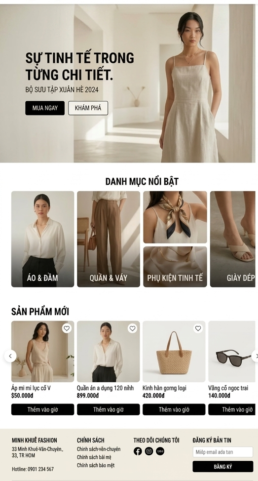 website Thời trang và phụ kiện